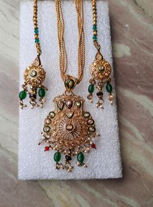 Party Wear Heavy Neck Set With Earing