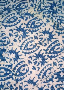 Blue &amp; White Printed Dress