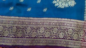 Rich Teal Banarasi Silk Saree