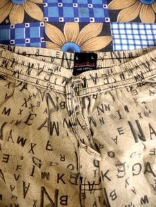 Letter Print Cargo Shorts