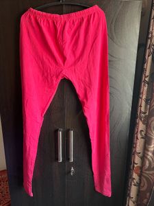 Pink Cotton Leggings-XXL