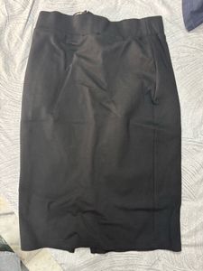 Black Button-Down Pencil Skirt