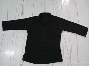 Black Button-Down Shirt