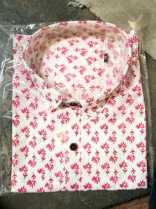 Men Casual Sanganeri Print Shirt
