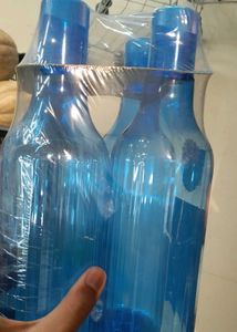 Set of 4 Blue Water Bottles