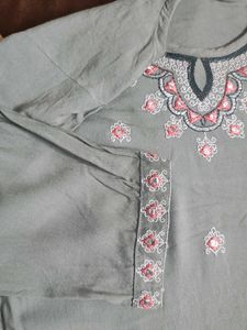 Grey Colour Kurta In Nice Condition