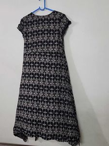 Patterned Black Dress