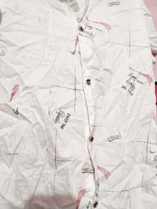 Off White Printed Shirt