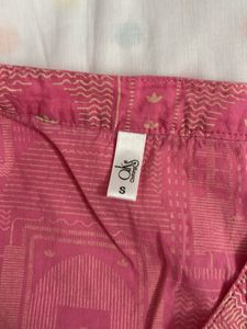 Peach Aks Cape Jacket Cotton Kurta