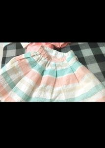 Girls&#39; Striped Skirt Set