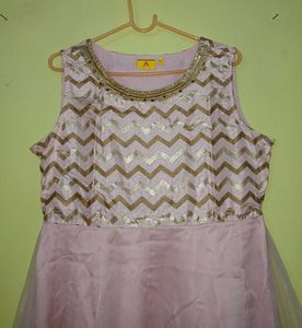 Ethnic Pink Chevron Dress
