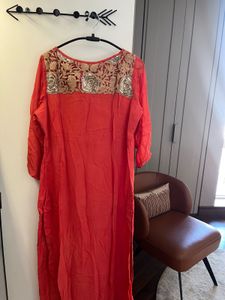 Pure Georgette Embroidery Kurta