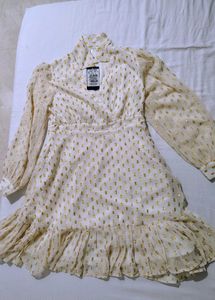 Femella Gold Dot Mini Dress