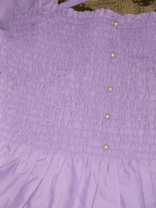Lavender Smocked Top