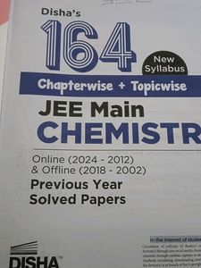 Disha JEE MAINS PYQs PCM Combo Chapter wise SOLVED