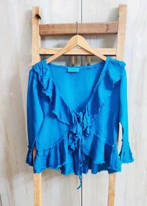 Blue Colour Cotton Top Bust Size-34
