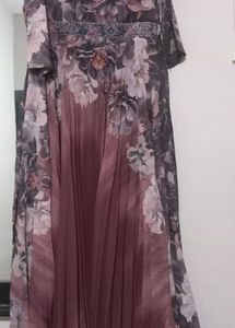 Mauve Floral Maxi Dress