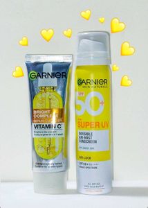 Garnier Vitamin C Cleanser & SPF 50 Sunscreen