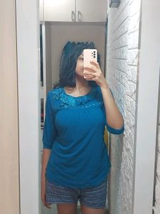 Blue Embellished top