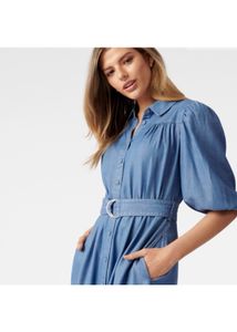 Forever New PIA PETITE PUFFNWTSLEEVE SHIRTDRESS