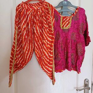Festive Kurta- Dhoti Salwar Set For 4-6 Yrs