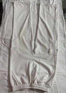 White Jogger Cargo Pants
