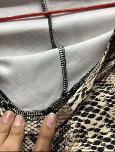 Snakeskin Print Bell Bottoms