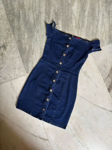 Denim Off-Shoulder Dress