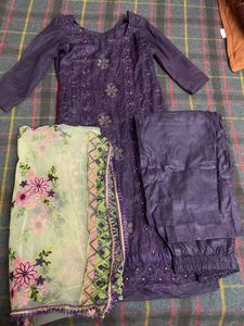 Stiched Suit In Beautiful Purple Colour