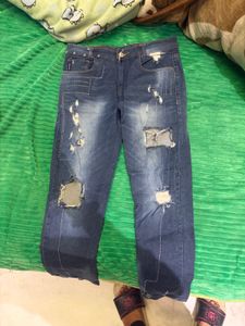 Distressed Denim Jeans