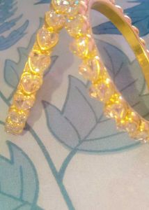 Gold Heart Bangle Set