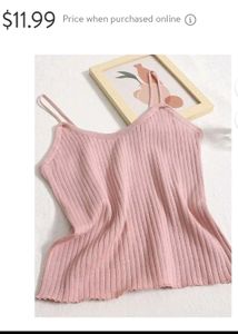 🌸 Today's Sale🌸 Solid Baby Pink Ribbed Crop Top