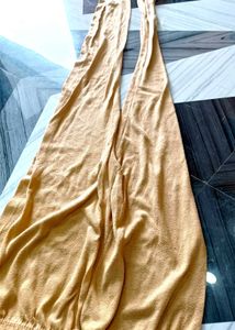 Golden Yellow Saree with Free Leggings