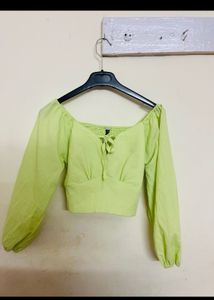 Green Crop Top
