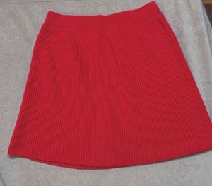 Red Knit Skirt