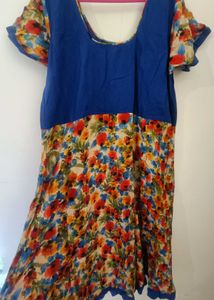 Floral Print Anarkali kurta