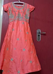 Orange Ethnic Gown