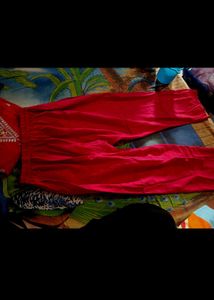 Cotton silk embroidery kurta set with heavy dupatt