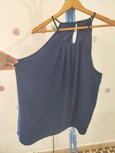 Shein Navy Blue Halter Top