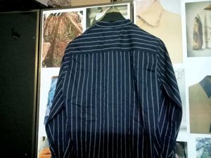 Striped Shirt With Chinese Koller