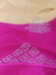 Elegant Pink &amp; Gold Saree