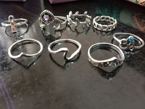 Silver Plated Oxidised Rings