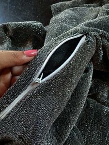 Elegant Silver Evening Gown