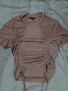 Peach Casual Top For Women