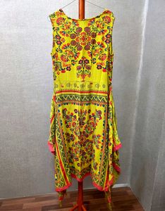 Unique Square Cut Floral Print Dress