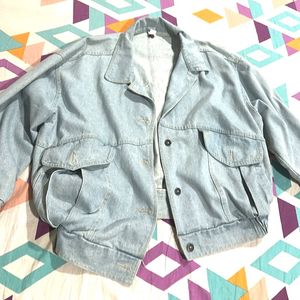 Vintage Patched Work Denim Jacket Oversized