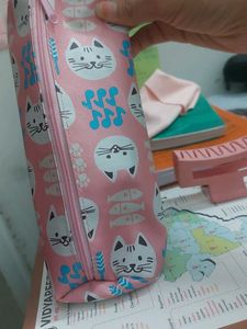 Cute Cat Print Pencil Pouch