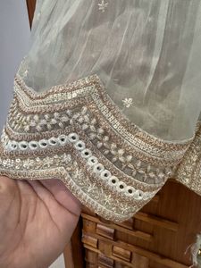 Light See Grean Ghaghra Choli With Shrug