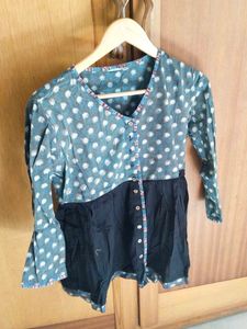 Pure Cotton Peplum Top