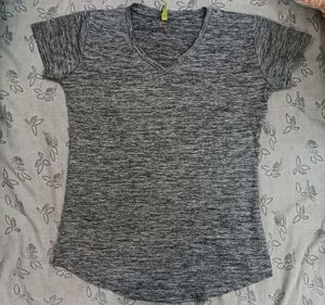 Gray V-Neck T-Shirt